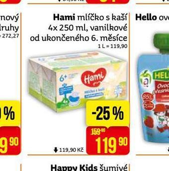 Teta Hami mlíčko s kaší nabídka