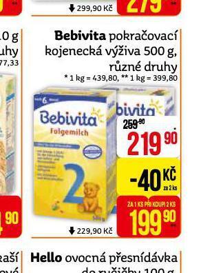 Teta Bebivita pokračovací kojenecká výživa nabídka