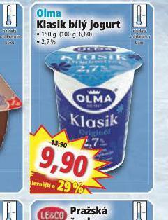 Norma Olma klasik bílý jogurt nabídka
