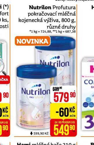Teta Nutrilon profutura pokračovací mléčná výživa nabídka