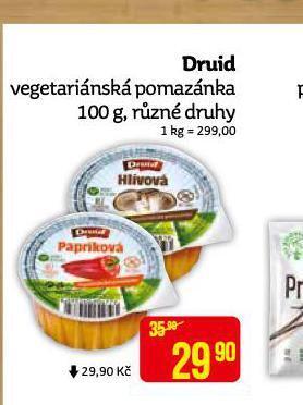Teta Druid vegetariánská pomazánka nabídka