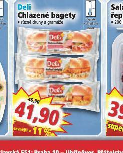 Norma Deli chlazené bagety nabídka