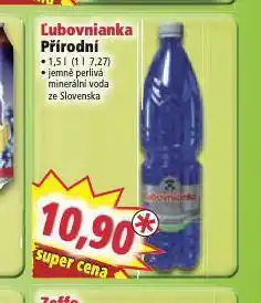 Norma L´ubovnianka minerální voda nabídka