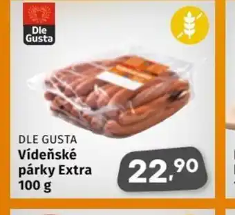 Coop DLE GUSTA Vídeňské párky Extra 100 g nabídka