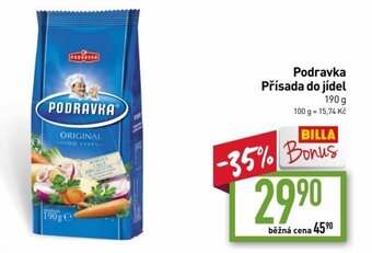Billa Podravka Přísada do jídel nabídka