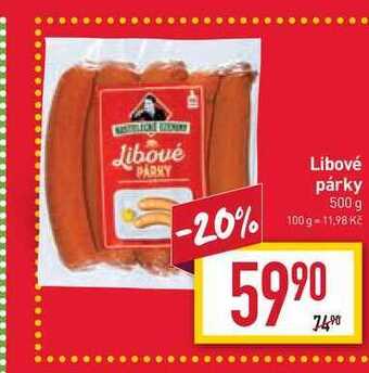 Billa Libové párky 500 g nabídka