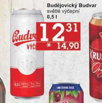Jip Budějovický budvar světlé výčepní, 0,5 l nabídka