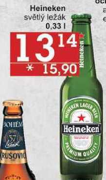 Jip Heineken světlý ležák, 0,33 l nabídka