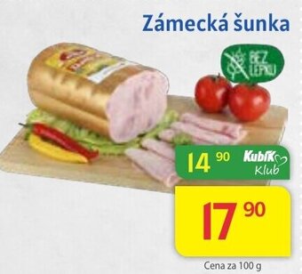 Kubík potraviny Zámecká šunka nabídka