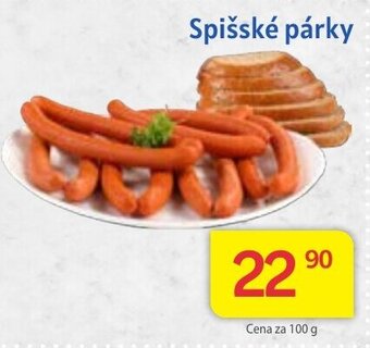 Kubík potraviny Spišské párky nabídka
