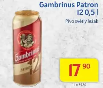 Kubík potraviny Gambrinus Patron 12 0,5 1 nabídka