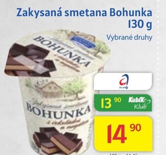 Kubík potraviny Zakysaná smetana Bohunka nabídka