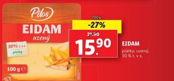 Lidl EIDAM plátky, uzený, 30 % t. v s. nabídka