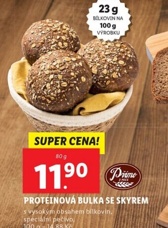 Lidl PROTEINOVÁ BULKA SE SKYREM nabídka