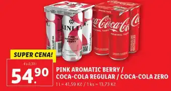 Lidl PINK AROMATIC BERRY / COCA-COLA REGULAR / COCA-COLA ZERO nabídka