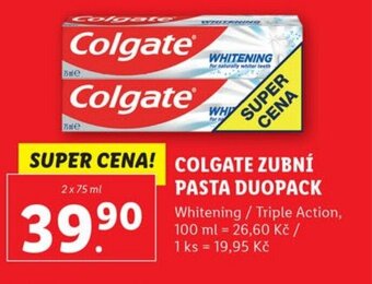 Lidl COLGATE ZUBNÍ PASTA DUOPACK nabídka