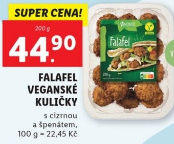 Lidl FALAFEL VEGANSKÉ KULIČKY nabídka