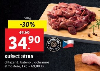 Lidl KUŘECÍ JÁTRA nabídka