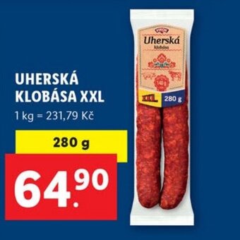 Lidl UHERSKÁ KLOBÁSA XXL nabídka