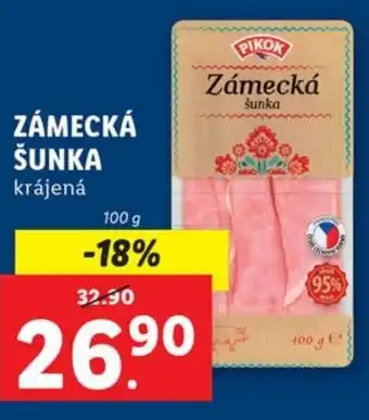 Lidl ZÁMECKÁ ŠUNKA krájená nabídka