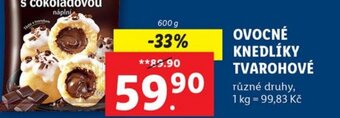 Lidl OVOCNÉ KNEDLÍKY TVAROHOVÉ nabídka