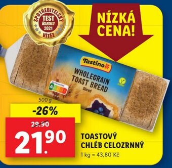 Lidl TOASTOVÝ CHLÉB CELOZRNNÝ nabídka