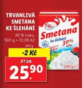 Lidl TRVANLIVÁ SMETANA KE ŠLEHÁNÍ nabídka