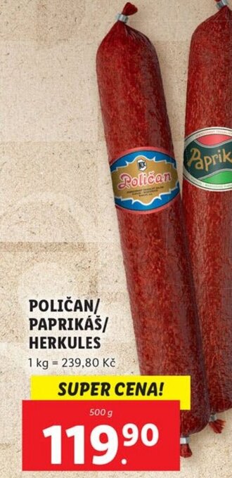 Lidl POLIČAN/ PAPRIKÁŠ/ HERKULES nabídka