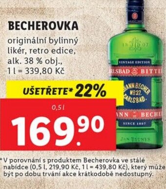 Lidl BECHEROVKA nabídka