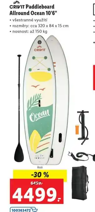 Lidl CRIVIT Paddleboard Allround Ocean 10'6" nabídka