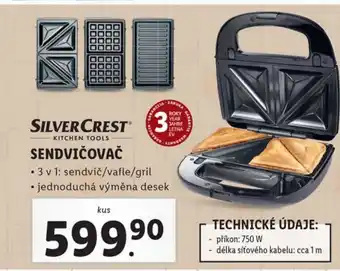 Lidl SILVER CREST SENDVIČOVAČ nabídka