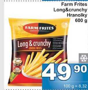 Jip Farm frites long&crunchy hranolky 600 g nabídka