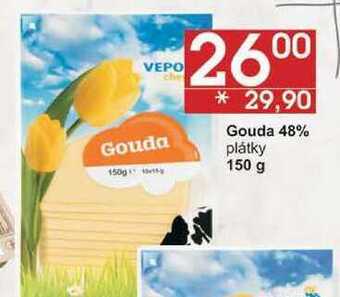 Jip Gouda 48% plátky, 150 g nabídka
