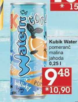 Jip Kubik water pomeranč, 0,25 l nabídka