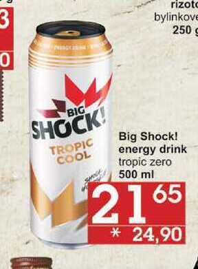 Jip Big shock! energy drink tropic zero, 500 ml nabídka