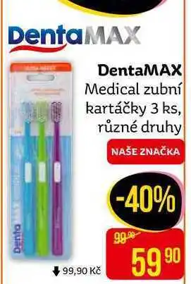 Teta Dentamax medical zubní kartáčky 3 ks, různé druhy nabídka
