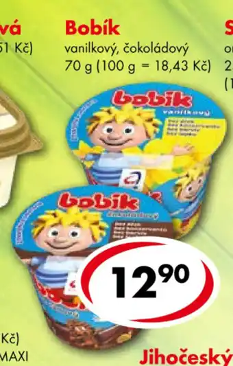 CBA Bobík vanilkový, čokoládový 70 g (100 g = 18,43 Kč) 250 g nabídka