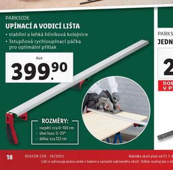 Lidl Upínací a vodící lišta nabídka