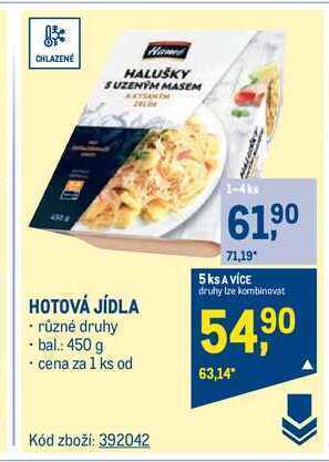 Makro Hamé hotová jídla 450 g nabídka