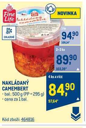 Makro Fine life nakládaný camembert 500 g nabídka