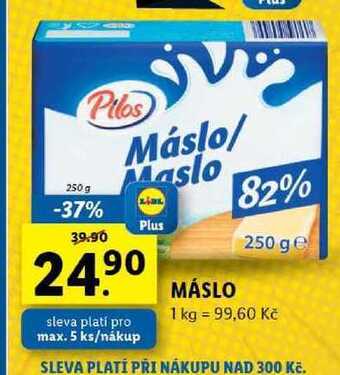 Lidl Máslo, 250 g nabídka