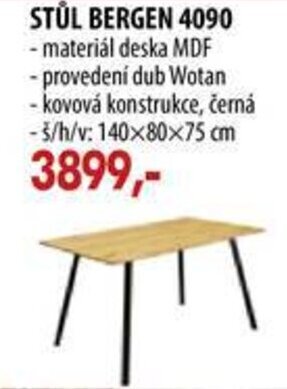 IDEA nábytek STŮL BERGEN 4090 nabídka