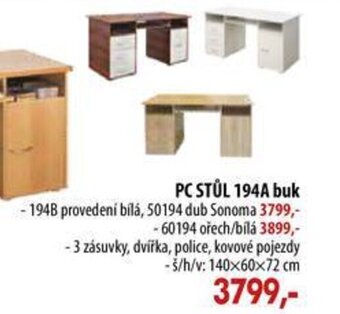 IDEA nábytek PC STŮL 194A buk nabídka