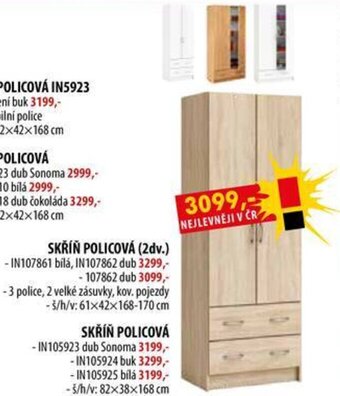 IDEA nábytek SKŘÍŇ POLICOVÁ (2dv.) nabídka