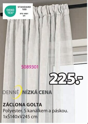 JYSK ZÁCLONA GOLTA nabídka