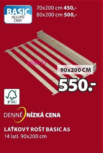 JYSK LAŤKOVÝ ROŠT BASIC A5 14 latí. 90x200 cm nabídka