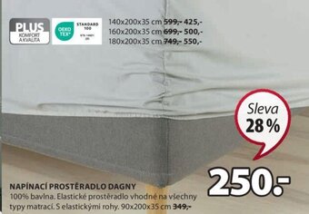 JYSK NAPINACÍ PROSTĚRADLO DAGNY nabídka