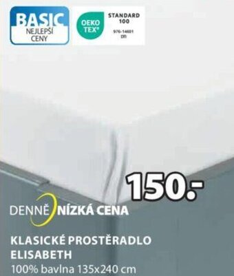 JYSK KLASICKÉ PROSTĚRADLO ELISABETH nabídka