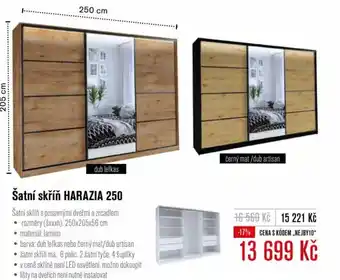 Šatní skříň HARAZIA 250