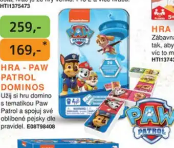 HRA - PAW PATROL DOMINOS Užij si hru domino s tematikou Paw Patrol a spojuj své oblíbené pejsky dle pravidel. E08T98408